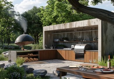 Kuchnia ogrodowa z piecem do pizzy. Projekt, materiały i 5 rzeczy, które warto przemyśleć przed budową